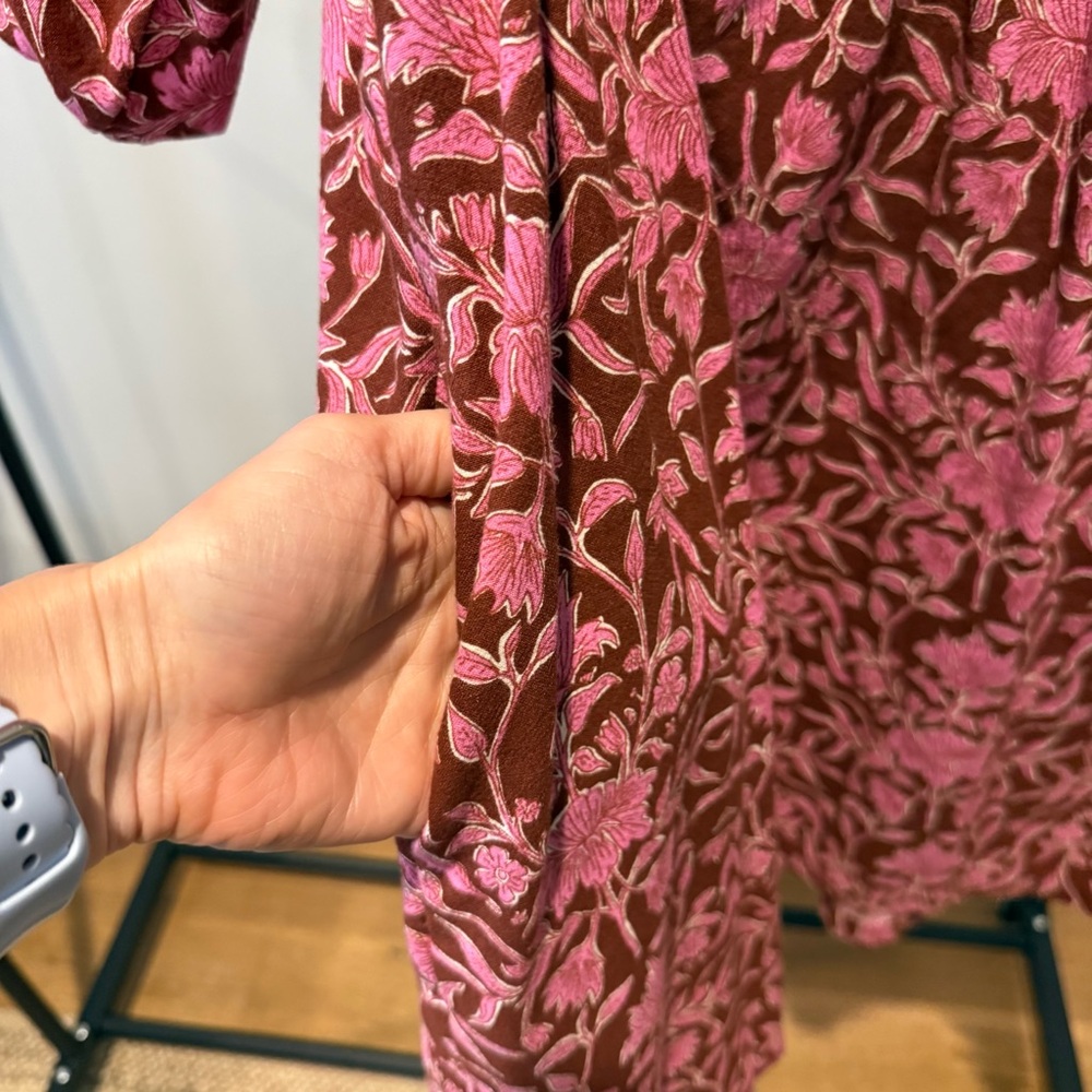 Universal Thread Pink and Burgundy Floral Dress - Picture 4 of 6
